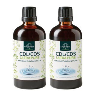 Economy set of 2: CDL/CDS Chlorine Dioxide Ready-to-Use Solution 0.3 % - 2 x 100 ml - from Unimedica/