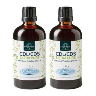 Lot de 2: Solution de dioxyde de chlore CDL/CDS - ULTRA PURE - ≤ 0,3 % prête à l'emploi - 2 x 100 ml  d'Unimedica/