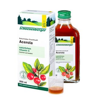Acerola naturtrüber Fruchsaft Bio  - Schoenenberger - 200 ml/