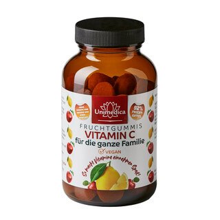 Vitamin C Fruchtgummis für die ganze Familie - 60 Gummis - von Unimedica/