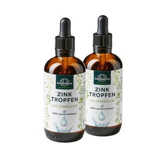 2er-Sparset: Zink Tropfen aus Zinksulfat - 2 x 100 ml - von Unimedica