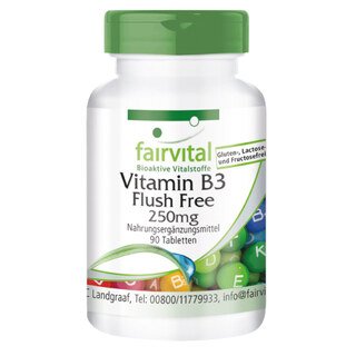 Vitamin B3 Flush Free - 250 mg - 90 Tabletten/