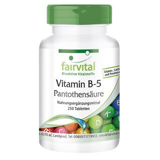 Vitamin B-5 Pantothensäure - 250 Tabletten/