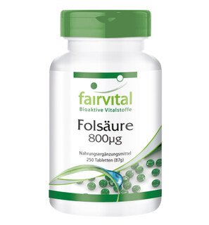 Folsäure 800µg - 250 Tabletten