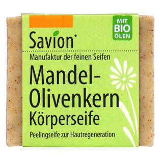 Mandel-Olivenkern Körperseife - Peelingseife - Savion - 80 g/
