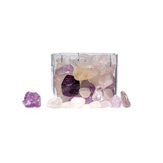 Kristallsteinfach für Wasserfilter inkl. Edelsteine - Bergkristall - Rosenquarz und Amethyst - Lotus Vita