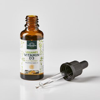 Set 2x Vitamine D3 vegan issue du lichen  1 000 U.I./25µg - 30 ml - Unimedica