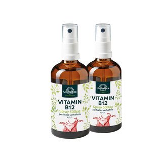 2er-Sparset: Vitamin B12 - Mundspray 500 µg - 2x 30 ml - von Unimedica/
