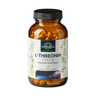 L-Threonin - 500 mg - essentielle Aminosäure aus Fermentation - 120 Kapseln - von Unimedica/