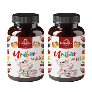 2er Sparset: Unibär für Kids - Multivitamin - Fruchtgummis - 2 x 60 Gummis - von Unimedica/