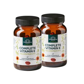 2er-Sparset: Vitamin E Complete - Vollspektrum - 237 mg - 2 x 60 Softgelkapseln - von Unimedica/