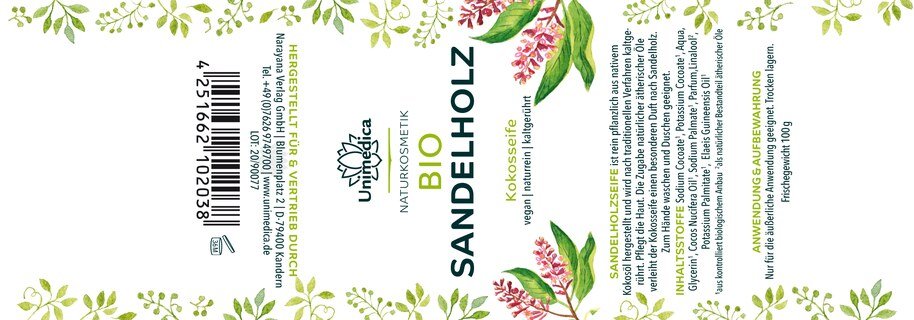 2er-Sparset: Bio Sandelholzseife - 2 x 100 g - von Unimedica