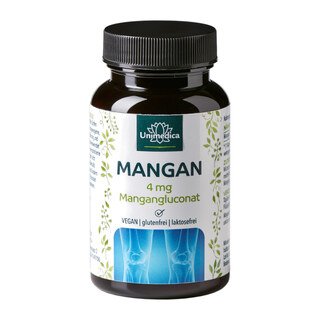 Mangan - 4 mg Mangangluconat (1 Kapsel) - 90 Kapseln - von Unimedica/