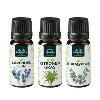 3er-Sparset: Eukalyptus, Lavendel, Zitronengras - Ätherische Öle - 3 x 10 ml/
