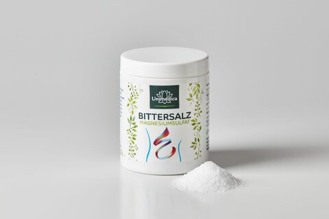 Bittersalz Magnesiumsulfat - 330 mg reines Magnesium pro Tagesdosis (1 Messlöffel) - 250 g Pulver - von Unimedica