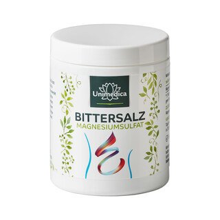 Bittersalz Magnesiumsulfat - 330 mg reines Magnesium pro Tagesdosis (1 Messlöffel) - 250 g Pulver - von Unimedica