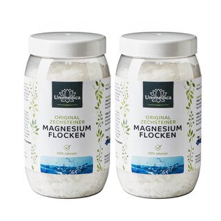 2er-Sparset: Original Zechsteiner Magnesiumflocken - 100 % naturrein - 2 x 750 g - von Unimedica