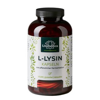 L-Lysin - 1.000 mg L-Lysin HCl pro Tagesdosis (2 Kapseln) - 365 Kapseln - von Unimedica/