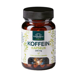 Koffein - 200 mg - 90 Kapseln - von Unimedica