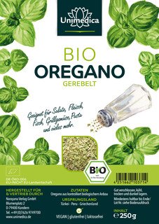 Bio Oregano getrocknet und gerebelt - 250 g - von Unimedica