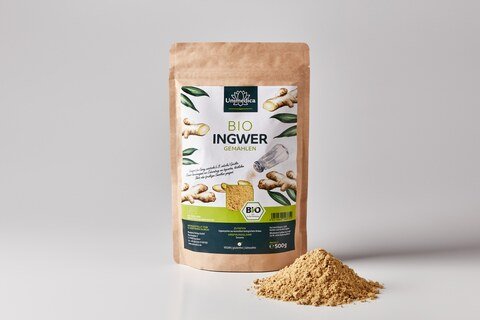 Organic ground ginger - 500 g - from Unimedica