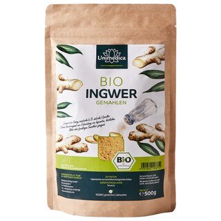 Organic ground ginger - 500 g - from Unimedica/