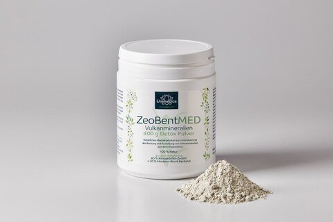 ZeoBent MED Detox Pulver mit Zeolith und Bentonit - 400 g - von Unimedica