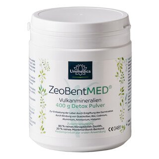 ZeoBent MED Detox Pulver mit Zeolith und Bentonit - 400 g - von Unimedica/