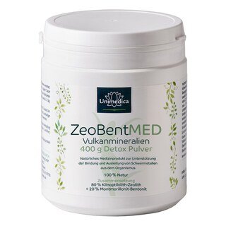 ZeoBent MED Detox Pulver mit Zeolith und Bentonit - 400 g - von Unimedica