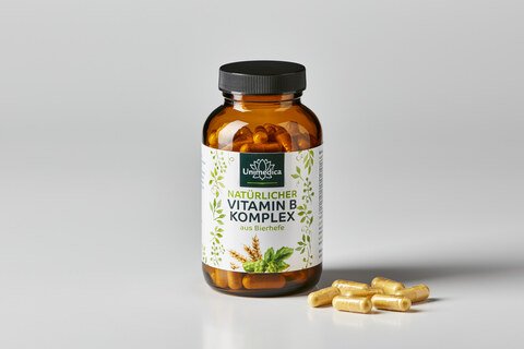 Vitamin B-Komplex aus Bierhefe + B-Vitamine - 120 Kapseln - von Unimedica