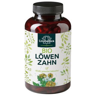 Bio Löwenzahn - 400 mg pro Tagesdosis (1 Kapsel) - 180 Kapseln - von Unimedica/