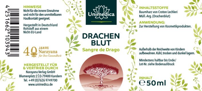 Drachenblut "Sangre de Drago" - 50 ml - von Unimedica