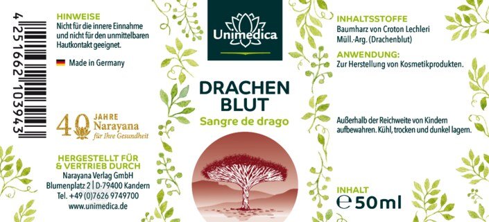 Drachenblut "Sangre de Drago" - 50 ml - von Unimedica