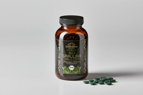 Organic Spirulina Premium Selection  from Greece - Europe - 3040 mg daily dose - 390 tablets - from Unimedica
