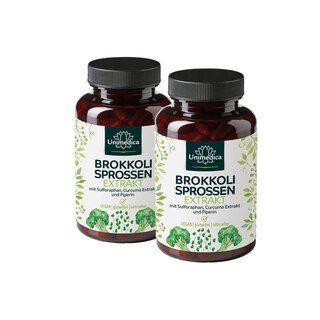 Lot de 2: Extrait de germes de brocoli - 100 mg de sulforaphane par dose journalière - 2 x 120 gélules - par Unimedica/