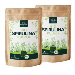 2er-Sparset: Bio Spirulina Pulver - 2 x 500g - von Unimedica