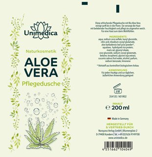 Aloe Vera Duschgel - 200 ml - von Unimedica