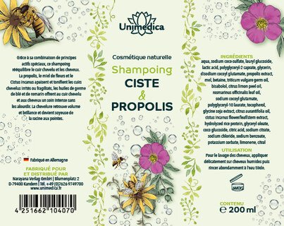 Shampoing Ciste et Propolis - 200 ml - par Unimedica