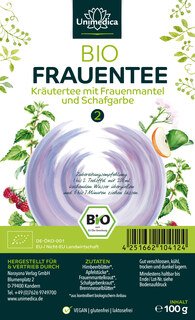 Bio Frauentee 2 - Kräutertee mit Schafgarbe und Frauenmantel - 100 g - von Unimedica