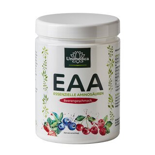 EAA - Essentielle Aminosäuren - Pulver mit Beerengeschmack - 500 g - von Unimedica