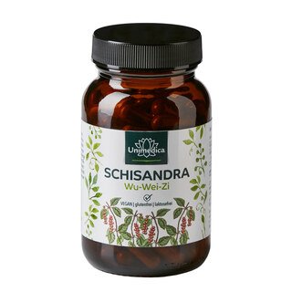 Schisandra - Blattextrakt mit 9 % Schisandrin - 150 mg pro Tagesdosis - 90 Kapseln - von Unimedica