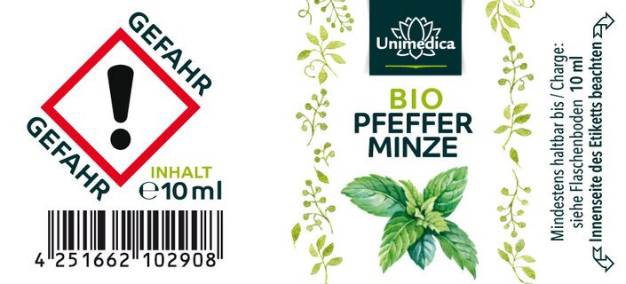 Spar Set: Bio Ingwer und Bio Pfefferminze - natürliches ätherisches Öl - 2 x 10 ml von Unimedica
