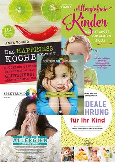 5er-Set - Unimedica - Allergiefreie Kinder / Das HAPPINESS Kochbuch / Die ideale Ernährung für Ihr Kind / Spektrum - Allergien / Spektrum - Kindheit und Psyche/Narayana Verlag