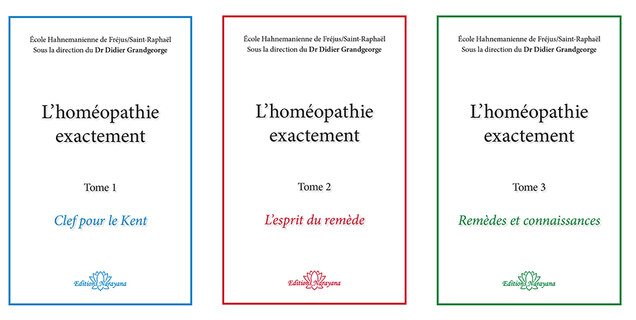 Didier Grandgeorge: Set de 3: L'homéopathie exactement - Clef pour le Kent/ L'esprit du remède / Remèdes et Connaissance