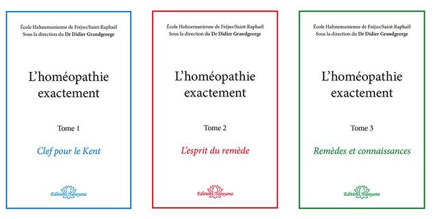 Set de 4: L'homéopathie exactement - Clef pour le Kent/ L'esprit du remède / Remèdes et Connaissance / L'art et la Matière/Didier Grandgeorge