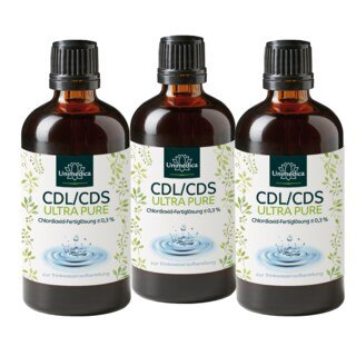 Economy set of 3: CDL/CDS Chlorine Dioxide Ready-to-Use Solution 0.3 % - 3 x 100 ml - from Unimedica/
