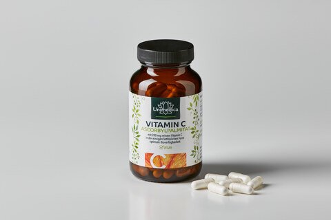 Vitamin C Ascorbyl Palmitate - 200 mg Vitamin C per daily dose - 120 capsules - from Unimedica
