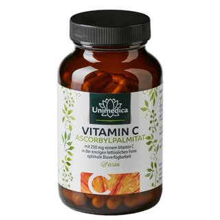 Vitamin C Ascorbyl Palmitate - 200 mg Vitamin C per daily dose - 120 capsules - from Unimedica/