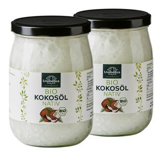 2er-Sparset: Bio Kokosöl nativ - Virgin Coconut Oil - 2 x 1000 ml - von Unimedica/