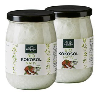 Lot de 2: Huile de noix de coco biologique - 2 x 1000 ml - Unimedica